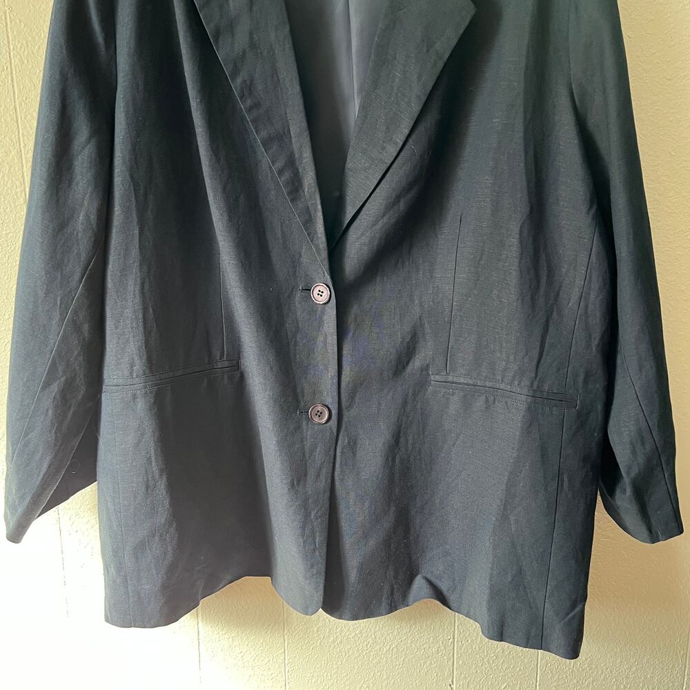 Jessica London Linen Blend Vtg Blazer Jacket Womens 22P Business Casual Formal - Picture 4 of 11